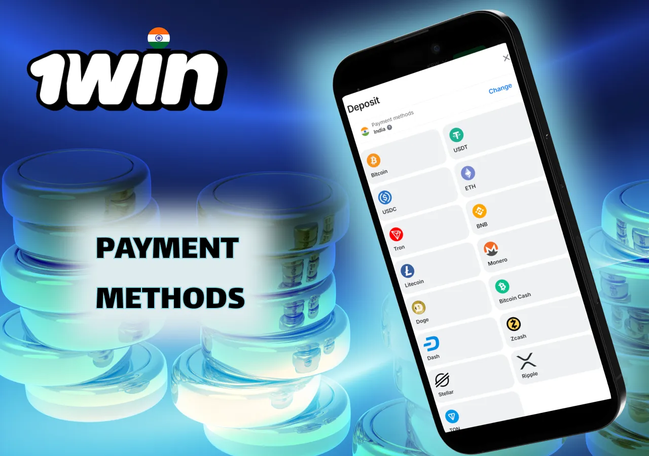Deposit and withdrawal methods in India: UPI, Paytm, cryptocurrencies, and other options.